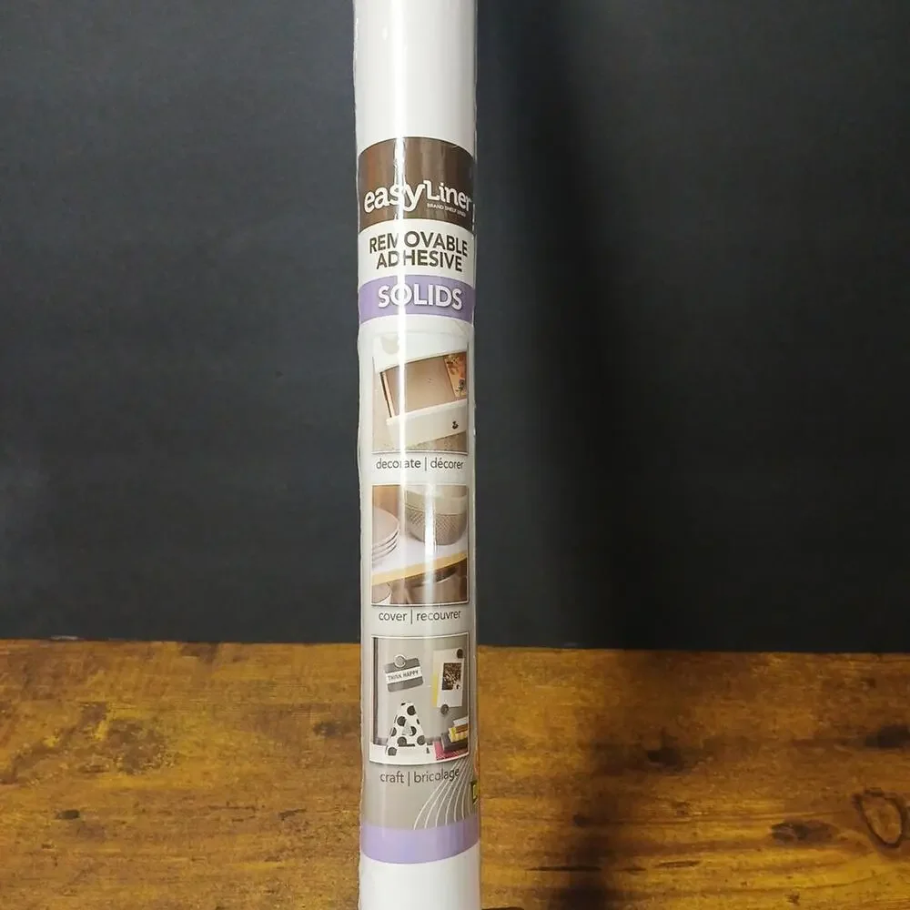 EasyLiner Duck Brand Paper Adhesive Shelf Liner, White, 20 in. x 15 ft. Roll